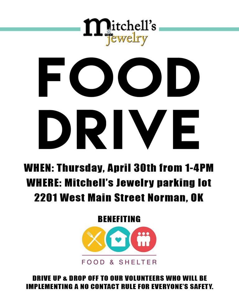 Food Drive benefiting Food & Shelter - Thursday from 1-4