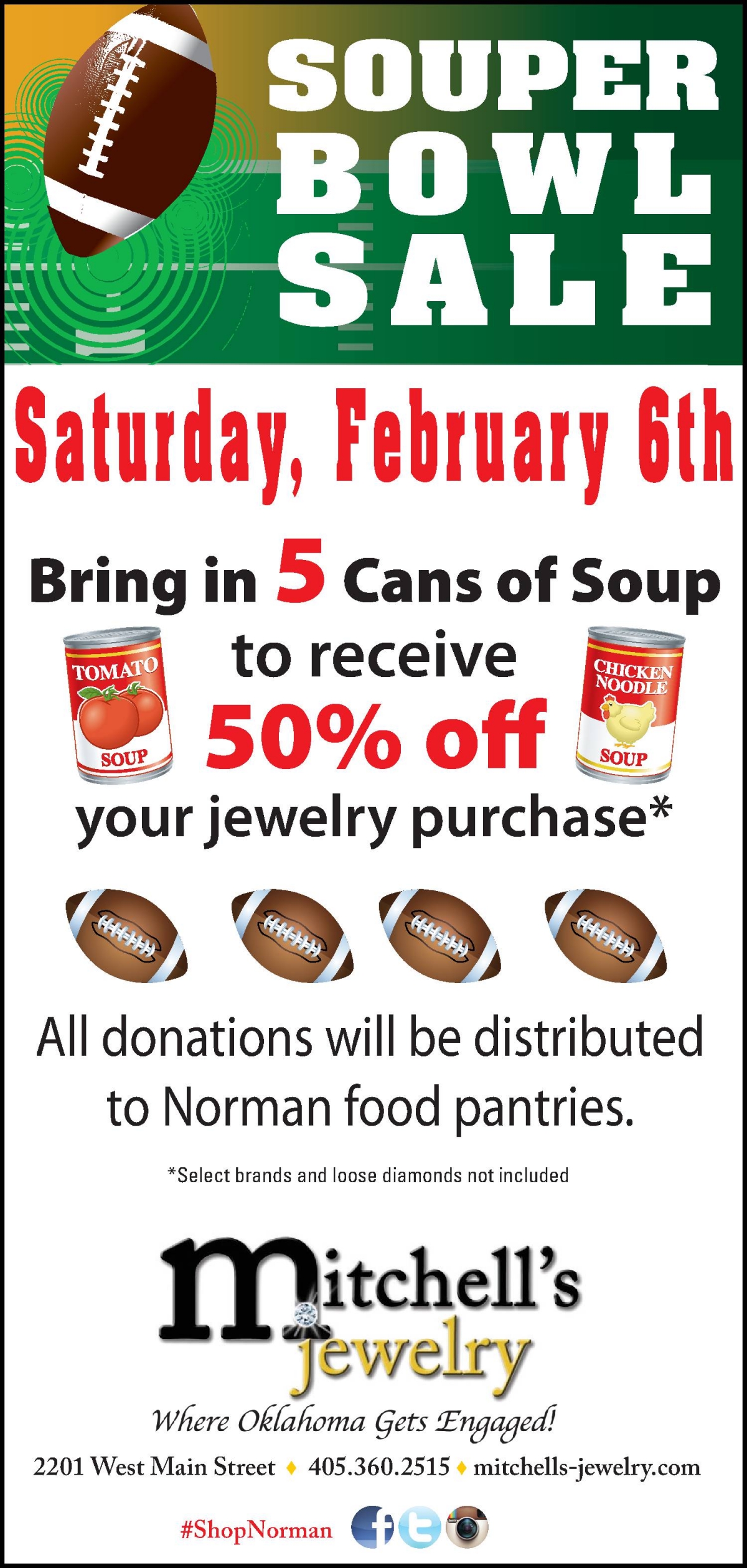 SOUPER BOWL SALE - February 3rd - One Day Only!